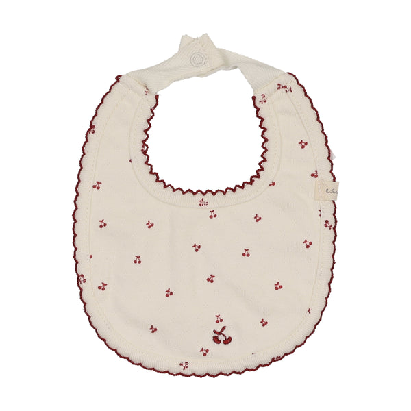 Lilette Cream/Pink Cherry Pointelle Bib CPB-CREP