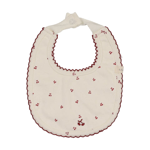 Lilette Cream/Pink Cherry Pointelle Bib CPB-CREP