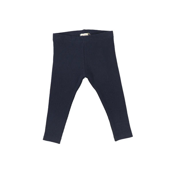 Lil Legs Navy Ribbed Leggings