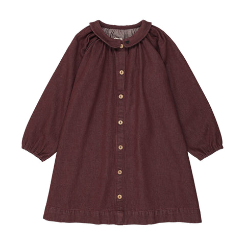 Lil Legs Burgundy Denim Rugged Threads Dress