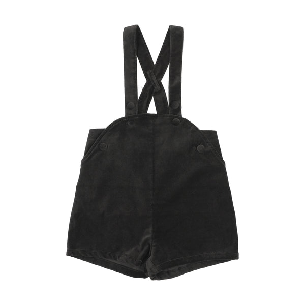 Lil Legs Analogie Black Velvet Overalls