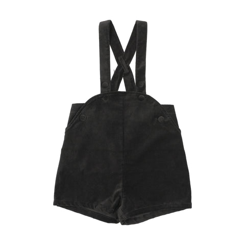 Lil Legs Analogie Black Velvet Overalls