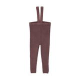Lil Legs Analogie Vintage Purple Knit Suspender Leggings