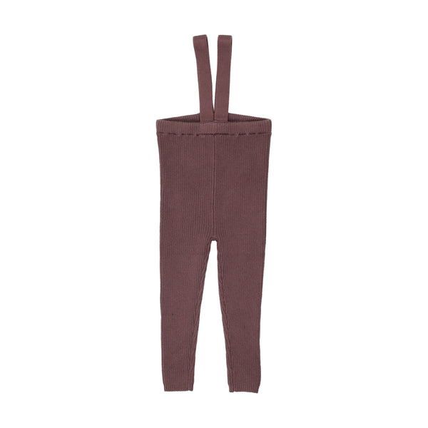 Lil Legs Analogie Vintage Purple Knit Suspender Leggings