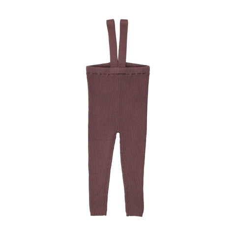Lil Legs Analogie Vintage Purple Knit Suspender Leggings