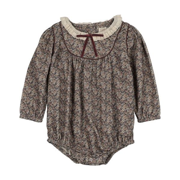 Lil Legs Analogie Oxford Tan Print Home Garden Girl Romper