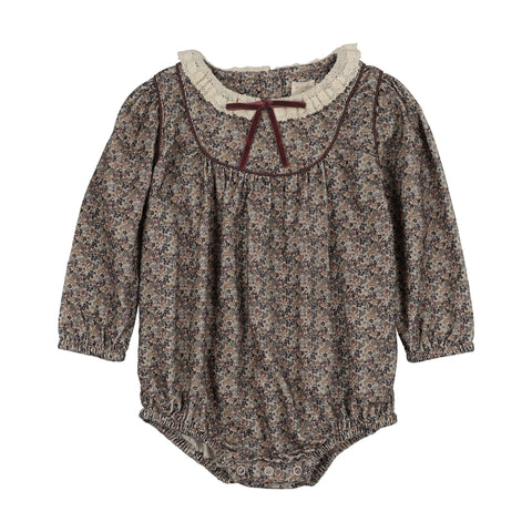 Lil Legs Analogie Oxford Tan Print Home Garden Girl Romper