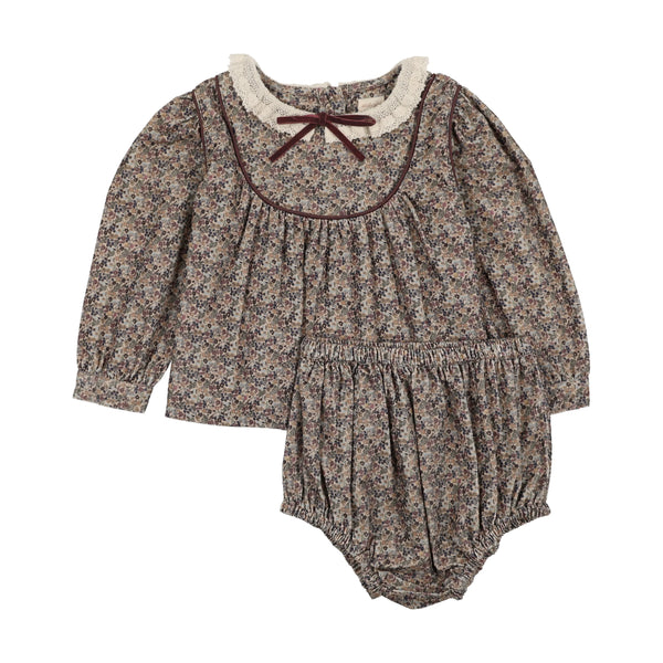 Lil Legs Analogie Oxford Tan Print Home Garden Toddler Girls Set