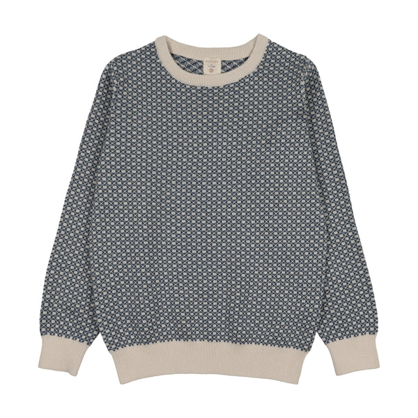 Lil Legs Analogie Dried Blue Heirloom Knits Boys Crewneck
