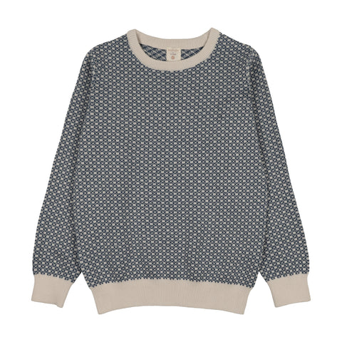 Lil Legs Analogie Dried Blue Heirloom Knits Boys Crewneck