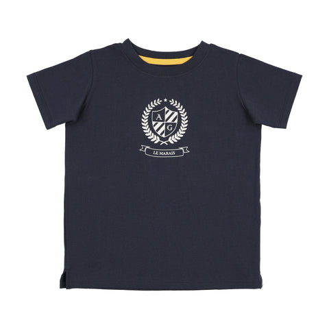 Lil Legs Navy Emblem Tee EMT-NAVY