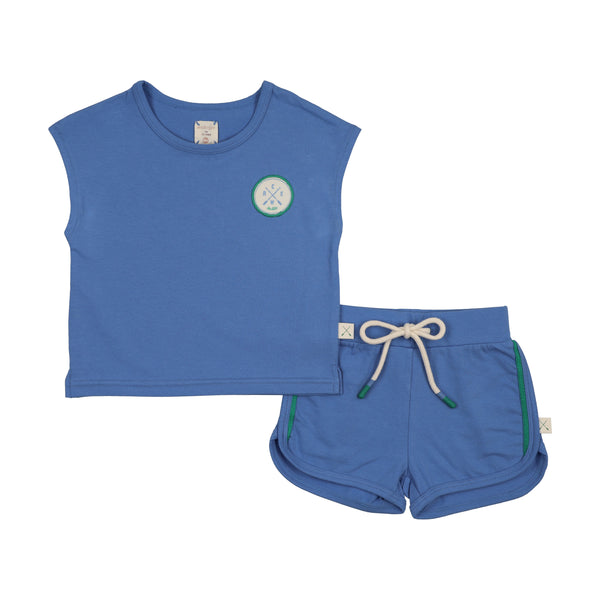 Lil Legs Fresh Blue Boating Crew Boys Set BCBST-FBLU