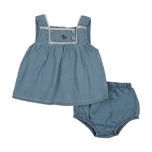 Lil Legs Blue Tencel Denim Capsule Toddler Girl Set DCST-BTEN
