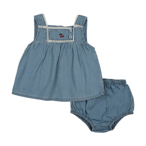 Lil Legs Blue Tencel Denim Capsule Toddler Girl Set DCST-BTEN