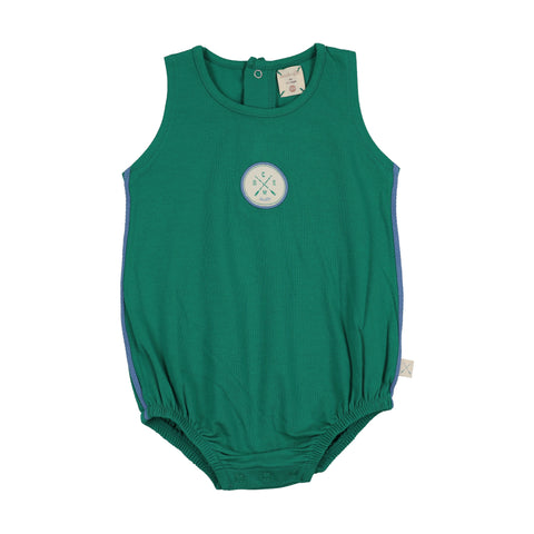 Lil Legs Electric Green Boating Crew Bubble Romper BCBR-EGRN