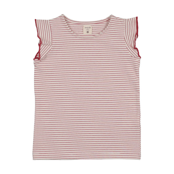 Lil Legs Red Stripe Denim City Flutter Tank DCFT-RSTR