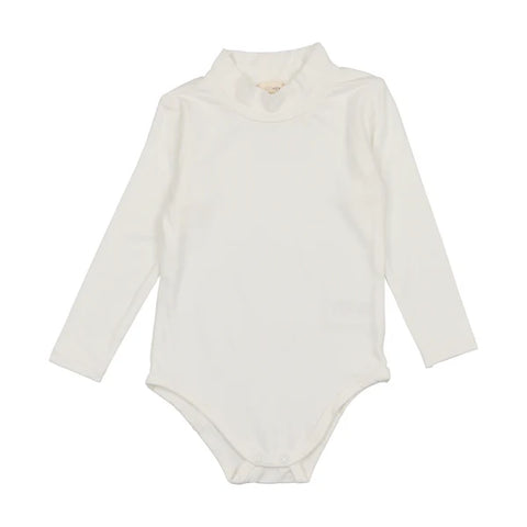 Lil Legs Winter White Bamboo Mockneck Onesie