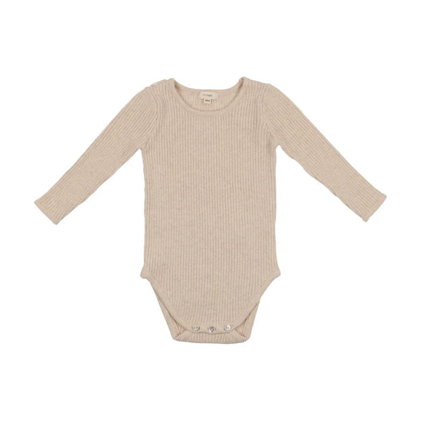 Lil Legs Ecru Knit Crewneck Onesie