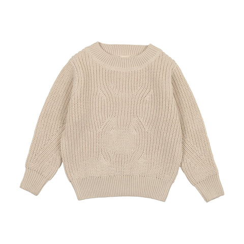 Lil Legs Natural Chunky Knit Sweater