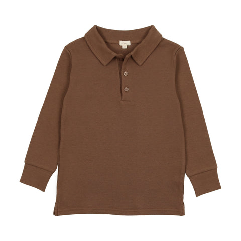 Lil Legs Camel Ribbed Polo