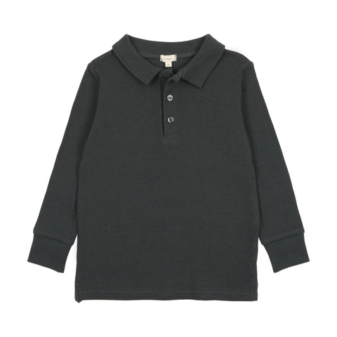 Lil Legs Midnight Ribbed Polo