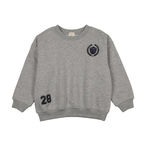 Lil Legs Light Grey Heather Little Logo Fan Club Boys Sweatshirt