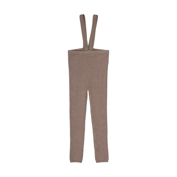 Lil Legs Analogie Misty Oat Knit Suspender Leggings