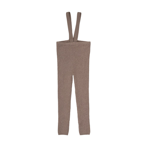 Lil Legs Analogie Misty Oat Knit Suspender Leggings