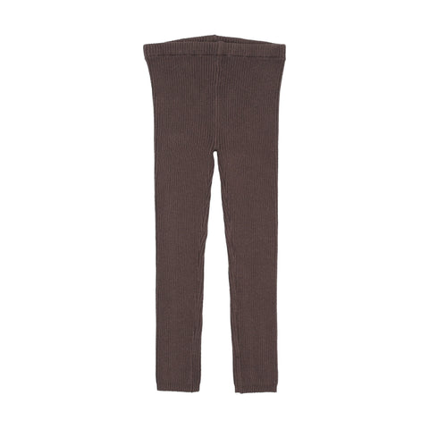Lil Legs Chocolate Brown Knit Leggings