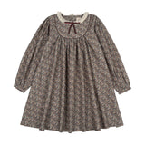 Lil Legs Analogie Oxford Tan Print Home Garden Laced Trim Dress