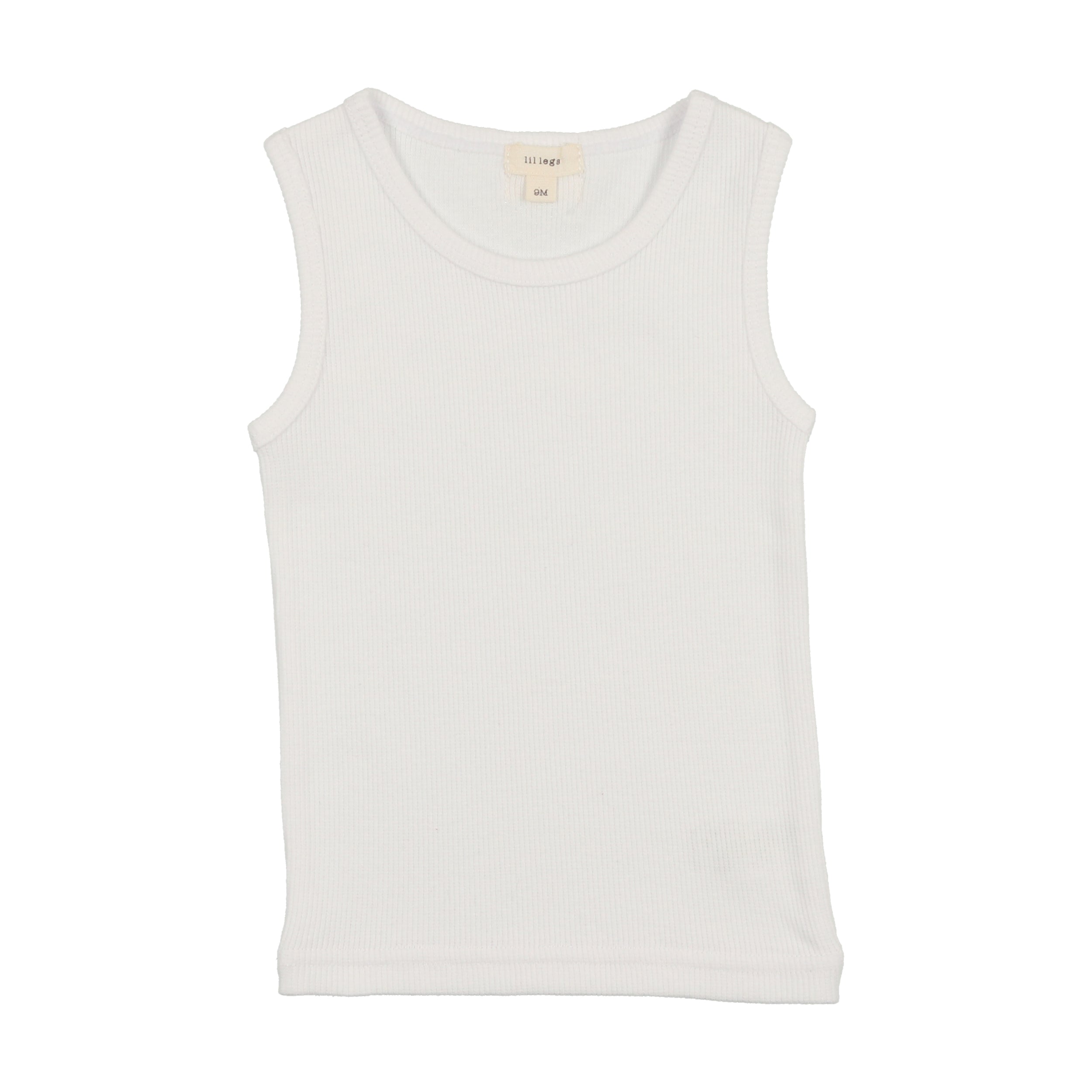 Lil Legs Pure White Ribbed Tank – Panda and Cub