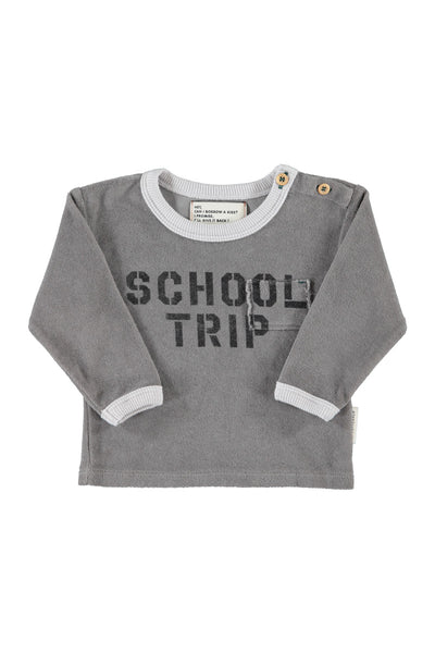 Piupiuchick Baby Grey School Trip Terry T-shirt