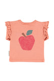 Piupiuchick Baby Pink Apple Print T-shirt