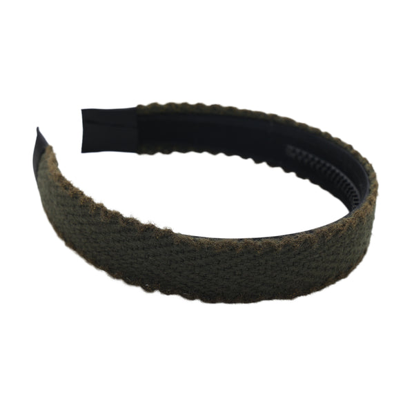 Halo Luxe Olive Millie Textured Scalloped Edge Woolen Headband