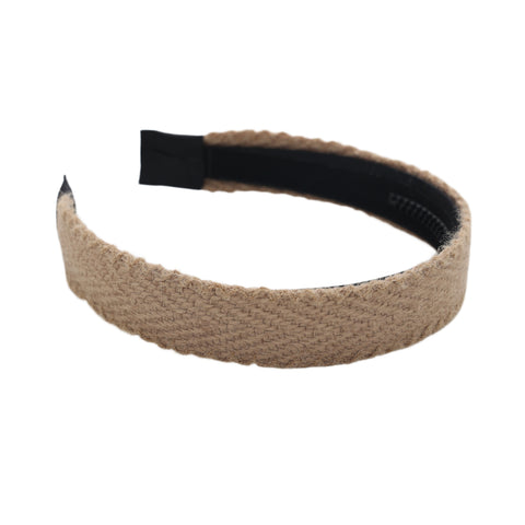 Halo Luxe Tan Millie Textured Scalloped Edge Woolen Headband