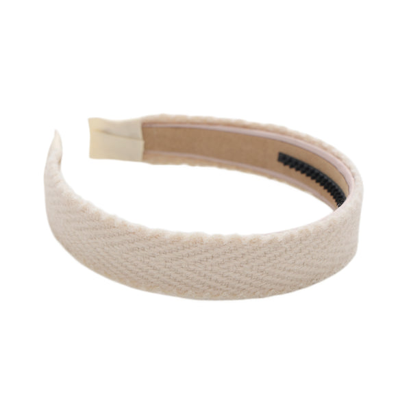 Halo Luxe Ivory Millie Textured Scalloped Edge Woolen Headband