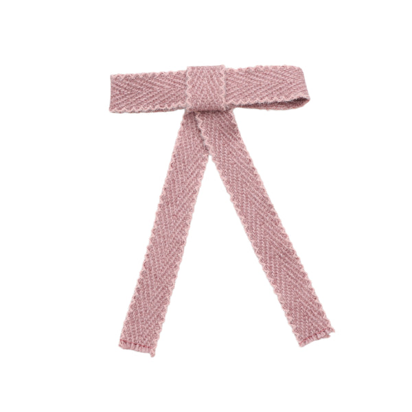 Halo Luxe Mauve Millie Textured Scalloped Edge Woolen Longtail Clip