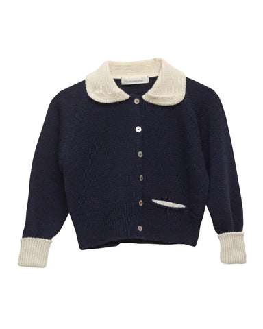 Cosmosophie Navy Noe Cardigan