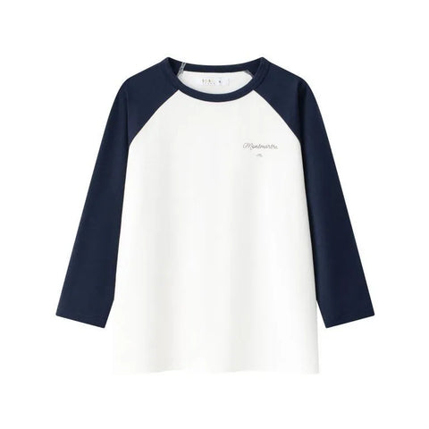 Coco Blanc White 3/4 Sleeve Raglan Tee
