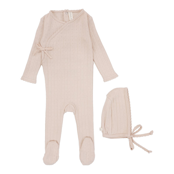 Lilette Pale Pink Fine Pointelle Footie Set