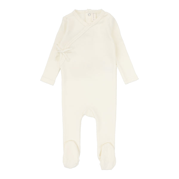 Lilette Ivory Pinpoint Wrapover Footie