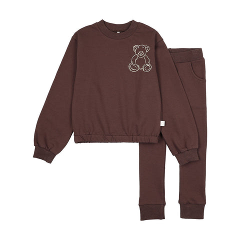 Pouf Brown Bear Sweat Set