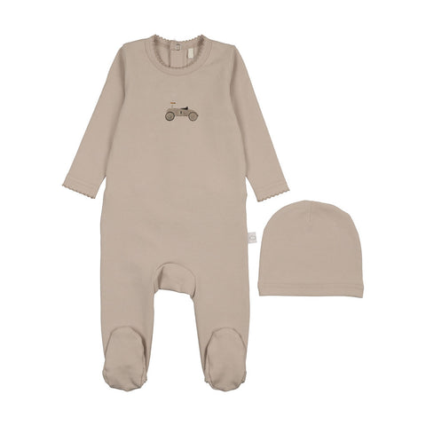 Pouf Grey Graphic Footie