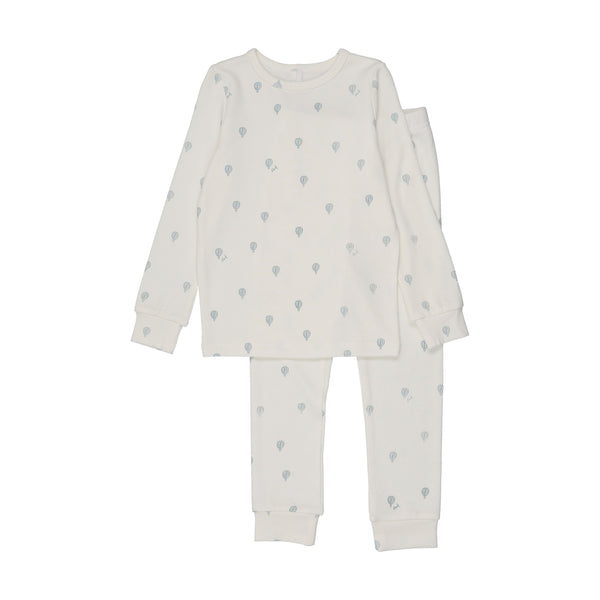 Pouf White/Blue Hot Air Balloon Pjs