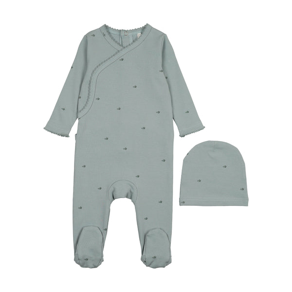 Pouf Blue Mini Bird Footie + Hat