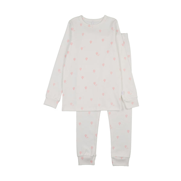 Pouf White/Pink Hot Air Balloon Pjs