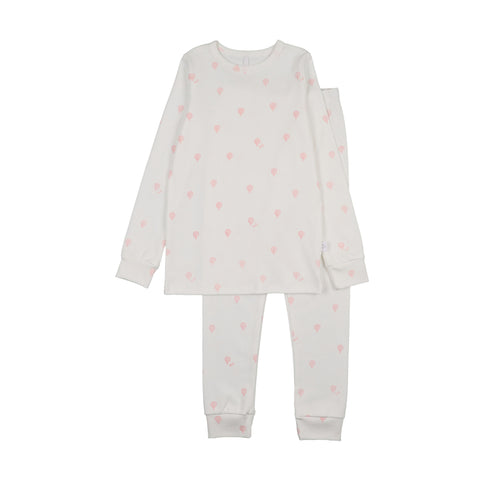 Pouf White/Pink Hot Air Balloon Pjs