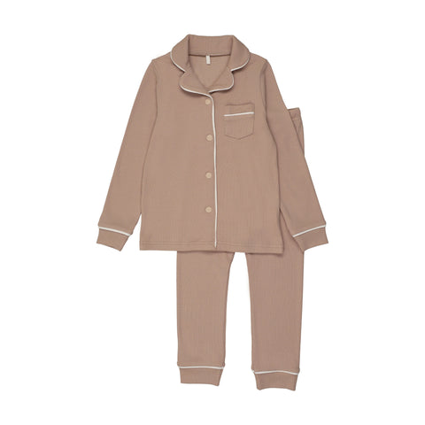 Pouf Cocoa Ribbed Grandpa Pjs