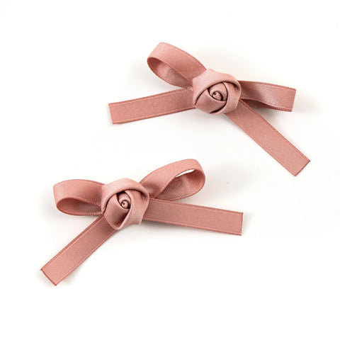 Halo Luxe Mauve Darla Satin Double Clip Set
