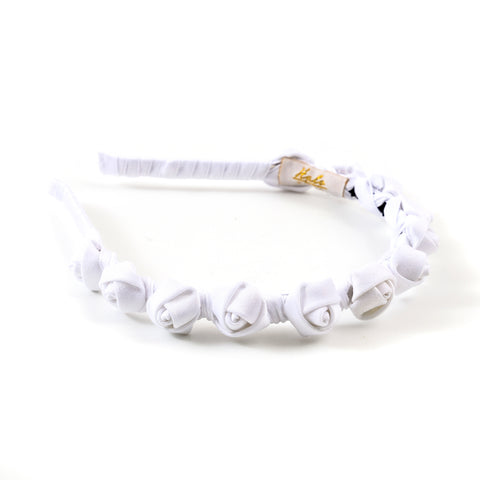 Halo Luxe White Darla Satin Headband